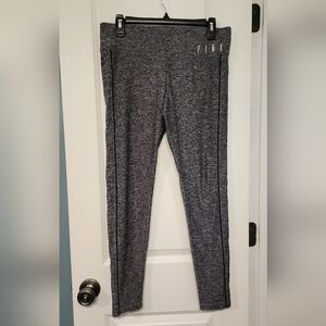 Victorias Secret Pink Heathered Gray Striped Leggings